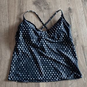 Athleta navy tankini top 34 b/c medium